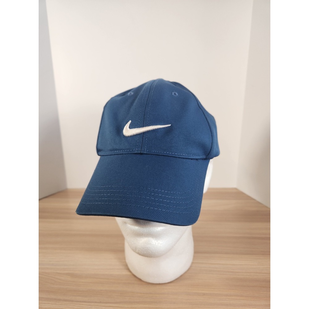 Nike Hat Cap Strap Back Blue Lightweight Swoosh One Size Adjustable Golf